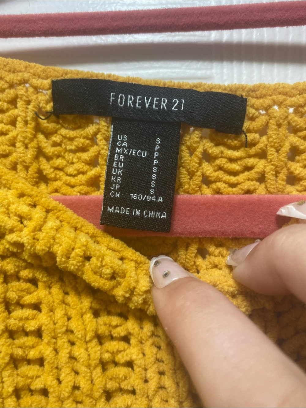 Forever 21 Mustard Yellow Cropped Knit Sweater - Picture 2 of 4